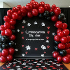 RUBFAC 129pcs Ruby Red Balloon Arch Kit, Different Sizes 18 12 10 5 Inches Cherry Red Latex Balloons for Garland Birthday Wedding Party Decoration