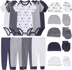 Kiddiezoom Unisex Baby Layette Essentials Giftset Clothing Set 19-Piece For Newborn Baby