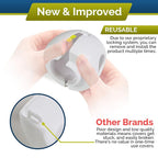 Door Knob Safety Cover for Kids (6 Pack) Hard-to-Remove Dual-Lock Door Handle Covers for Kids - Reusable Baby Proof Door Knob Locks - Installs Easily, No Tools Needed (White)