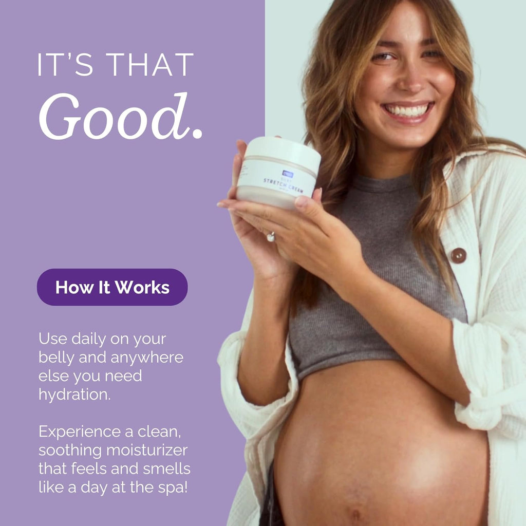 Silky Stretch Cream | Maternity Stretch Mark Cream for Pregnancy | Paraben Free 7oz Formula to Reduce Stretch Marks & Improve Skin Elasticity | Refreshing Scent