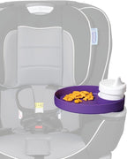 Travel Tray Oval USA Made Extend Your Current Cup Holder to Hold Your Cup Plus A Tray for Snacks, Toys and Accessories. Use in a Car Seat, Booster, Stroller, Golf Cart, Outdoor Chair, Purple