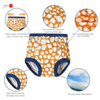 Joyo roy 4Pcs Potty Training Underwear for Boys and Girls 100% Cotton Soft Super Absorption Thick Padded Toilet Training Pants 2T Waterproof Toddler Girls Underwear Pee Pants with Potty Sticker Chart