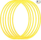 Shappy 6 Pcs Exercise Hoop Detachable Adjustable Plastic Toy Playground Toys Colored Hoop Circles for Teens Games Gymnastics Dog Agility Equipment Party Decor