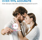 30 Count Pregnancy Tests with Cups, Bulk Pregnancy Test Strips for Detection at Home, Over 99% Accuracy, Individually Wrapped Fertility Tests, Extra-Wide 5mm HCG Tests, Pruebas De Embarazo