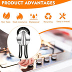 Stove Knob Safety Covers for Child, Gas Stove Knob Locks, Oven Lock Child Safety Stove Guard Black, Stove Knob Safety Cover for Child and Pet (5 Pack)