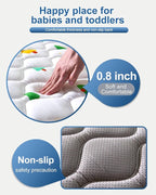 Odorless Premium Foam Baby Play Mat 50" x 50", Soft Microfiber Fabric Crawling Mat for Floor- Comfortable and Hypoallergenic, Non-Slip Cushioned Floor Playpen mat for Infants,Babies,Toddlers