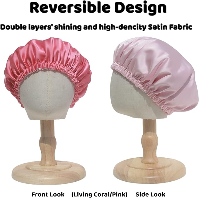 AKISS Baby Infant Newborn Toddler Satin Silk Hair Bonnet Cap for Sleeping 0-3 0-6 3-6 6-12 Months 1-2 1-3 Years