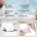 3 Pack Wipes Dispenser,Refillable Baby Wipe Dispenser,Baby Wipe Holder Keeps Wipes Fresh,Non-Slip Wipes Container with Sealing Design,Bathroom Tissues Wipes Case Box with Lids,Easy Open & Close