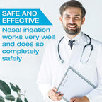 Nasal Irrigation System by Tilcare - Perfect Nasal Rinse Machine for Sinus & Allergy Relief - Electric Neti Pot for Nasal Irrigation to Cleanse Your Stuffy Nose - Comes with a Towel and 30 Salt Packs