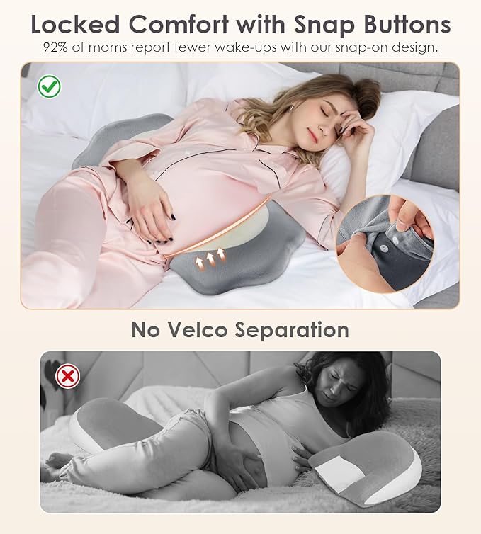Pregnancy Pillows for Sleeping, Memory Foam Maternity Pillow Support for Back Belly HIPS, Adjustable Travel Wedge Pillow for Pregnant Women, Side Sleeping Pregnant Pillows with Velvet Cover