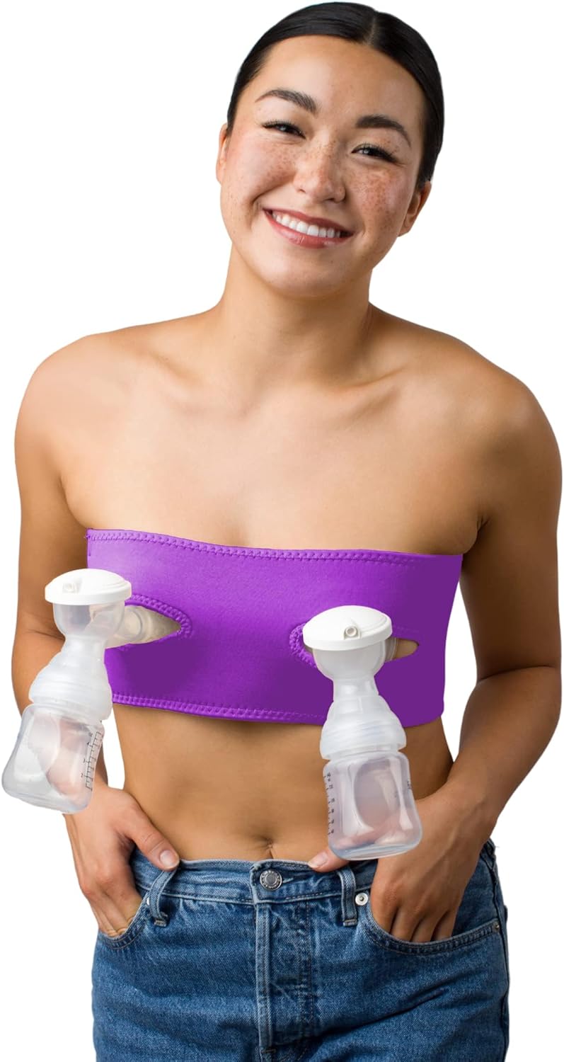 Pump Strap Hands-Free Pumping Bra, Breast Pump Bra for Breastfeeding Pumps for Women, Hands Free Pumping Bustier