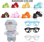 17cm Doll Clothes - 11 Piece Handcrafted Crochet Sweaters Outfit with Accessories Hand Crocheted Hat, Bag, Boys and Girls Stylish Adorable Dolls Clothing Accessories for 17 cm Doll