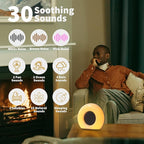 Sound Machine White Noise Machine with 30 Soothing Sounds 36 Levels Volume 5 Timers and Memory Function Effectively Blocks Noise Ideal Sleep Machine for Baby Kids Adults Colors Night Light