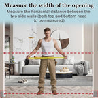 WAOWAO Triple Lock 68.11-75.98" Baby Gate Extra Wide Pressure Mounted Walk Through Swing Auto Close Safety Black Metal Dog Pet Puppy for Stairs,Doorways,Kitchen