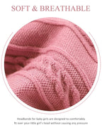 jollybows 8pcs Nylon Headbands for Baby Girls Infant Baby Bows Newborn Hairbands Toddler Hair Bow Elastics Head Wraps