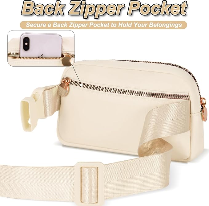 Fanny Pack Belt Bag Crossbody Bags with Initials Letter Patch Trendy Stuff for Teens Cute Stuff Birthday Gifts for Teenager Girls | Khaki,Initial S