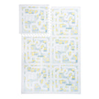 PopsyKosy Premium Baby Foam Play Mats - Stylish Floor & Exercise Puzzle Mat for Toddlers and Kids- 6 Soft, Non-Toxic, Odorless, Peel-Resistant Foam Tiles - 6ft x 4ft- 0.5” inch Thick, Pastel Blue Gray