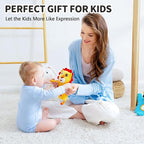 Jollybaby Hand Puppets Baby Toy 0-6-12 Months, Plush Stuffed Animal Hand Puppets Toys for Kids，Sensory Doll with Rattle and Mirror for Toddler，Social Emotional Play Therapy Toys for Boy Girl Gift