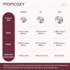 Momcozy 999 Silver Nursing Cups, Hole-Free Design, 999 Silver Nipple Shields, Breastfeeding Essentials, Silver Nipple Shields for Breastfeeding Newborns, Metal Nipple Shields, Regular Size