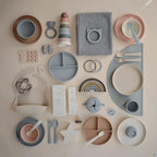 mushie Flatware Fork and Spoon Set for Kids | Made in Denmark (Cloud)