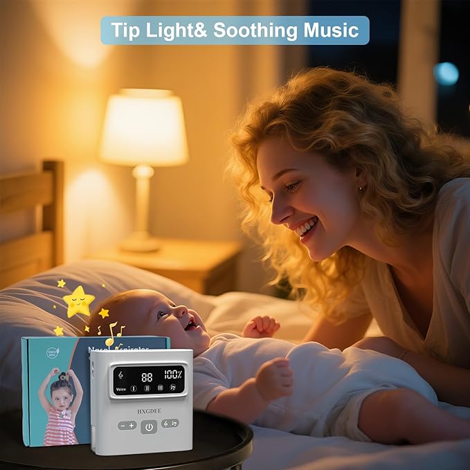 Nasal Aspirator for Baby, 9-Levels Suction Rechargeable Baby Nose Sucker with Waterproof Pump, Snot Sucker for Baby with Storage Compartment, 70KPA Baby Nasal Aspirator with Music& Tip-Light