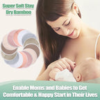 wegreeco Nursing Breast Pads (14 Pack) + Laundry Bag & Travel Storage Bag, 4.7 inch - Washable & Reusable Breastfeeding Nursing Pads (Mild, Large, Contoured Shape)