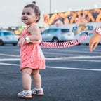 Accmor Anti Lost Wrist Link with Induction Lock, 2 Packs Upgraded Toddler Leash, Reflective Kids Wrist Leash for Baby, Magnetic Unlock Child Walking Wristband Leash for Boys Girls (Rose + Dark Blue)