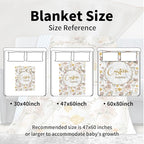 Personalized Name Baby Blanket, Soft Flannel with Double Layer Dotted Backing, Receiving Swaddle Blanket Suitable for Infants and Toddler, Flowers Design