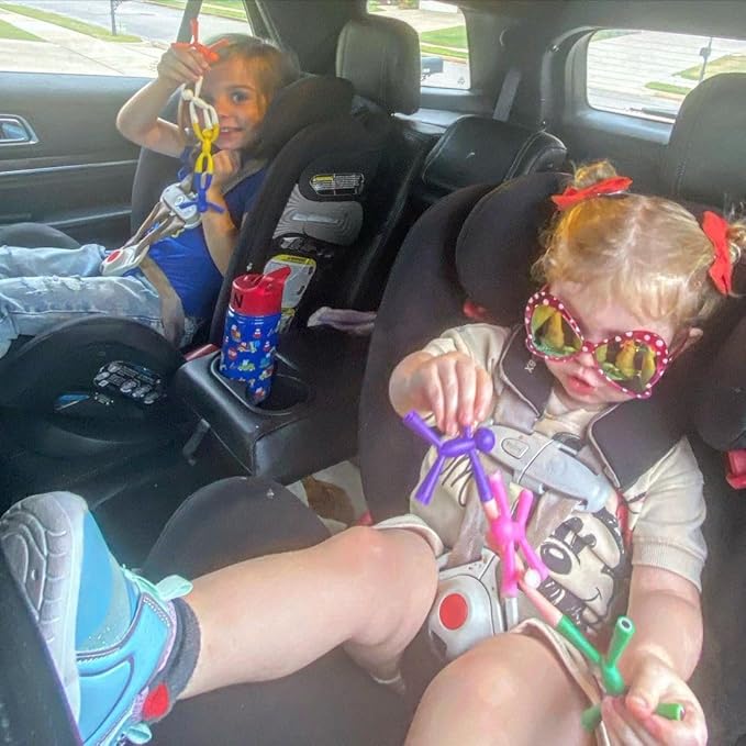 MAGMEN Enhanced Grip Magnetic Fidget Figures for Kids 3-8 & Toddlers | 40-Piece Mixed Colors Multipurpose Magnets Set for Travel, Road Trip, Office & Stocking Stuffer Gifts.