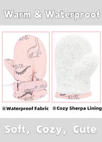 Toddler Gloves Kids Mittens Winter Warm Lined Fleece Gloves Waterproof Snow Baby Mitten for Boys Girls