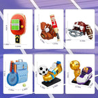 Sports Building Blocks Sets, Compatible with Lego Party Favor Set for Kids 6 in 1 Soccer, Baseball, Rugby(Football), Basketball, Tennis, Table Tennis Collectors & Boys 4-7, Home Decor Gift 650 PCS