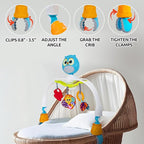 Baby Stroller Arch Toy with Relaxing Music & Lights - Adjustable Activity Arch & Play Accessories - Baby Bouncer Toy Bar, Carseat, Crib, Stroller Hanging Toys for Infants 0 Months Old & Up