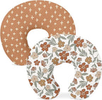 Nursing Pillow Covers 2 Pack, Breastfeeding Pillow Slipcovers Soft and Stretchy, Nursing Covers for Baby Girls Boys Newborn