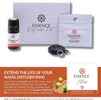 Essence Nasal Diffuser Citrus Bundle – Essential Oil Silicone Nose Rings for Mood, Energy & Positivity – Wearable Aromatherapy Pack with Lemon, Orange, Grapefruit & Bergamot