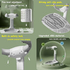 Baby Bath Stand with Adjustable 5 Levels – Foldable Infant Bath Seat for 6+ Months, Non-Slip & Easy-Clean Design, Travel-Friendly Cream Bath Support (No Assembly, Space-Saving)