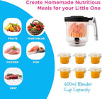 EVLA'S Baby Food Maker, Steamer, Blender, Baby Food Processor for Healthy Homemade Baby Food in Minutes, Touch Screen with 6 Reusable Food Pouches, Baby Registry Essential, Dark Grey