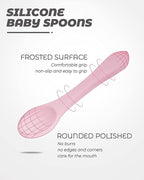 10 Pcs Silicone Baby Spoons and Forks, Chewable Utensils for Self-Feeding, Kids Utensils for Over 6 Months Babies