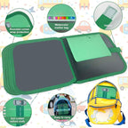 Erasable Doodle Set for Kids - Reusable Magic Drawing Book with 12 Watercolor Pens 14 Page Drawing, Road Trip Car Game Writing Painting Set for Boys and Girls (Traffic Light)