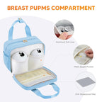 PIIOSER Breastmilk Cooler Bag with Ice Pack, Compatible with Wearable Breast Pumps & Accessories - Portable Pumps Carrying Case for Nursing & Working Moms, Blue