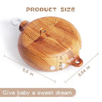 Baby Crib Mobile Musical Box - Mobile Rotary Music Box Imitation Wood - Music Box with Rotating Hook -Crib Mobile Motor Battery Operated Plays 12 Tunes Crib Toys Attachments (Without Arm)