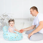 Nursing Pillow, Plus Size Ergonomic Design, Breastfeeding Pillows Support for Mom and Baby, Removable Cotton Cover, Machine Washable, Ice Blue