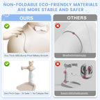 Adjustable Baby Shower Stand with Slip Base,Huggable Bear Bathing Support,Portable Shower Baby Stand,Bath Standing Shower with Toy Little Duck, Baby Bath Seat(Caramel)