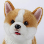 Interactive Plush Corgi Dog, Companion Robot Dog Pets,Handmade Weighted Stuffed Animals,Electronic Walking Toy with Barking,Tail Wagging,Talking,