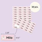 Personalized Name Labels for Kids (60) – Custom Waterproof & Durable Stickers for Clothing, Daycare, Office & School Supplies - Unicorns