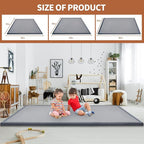 Baby Play Mat for Floor - 1.4" Thick Memory Foam Rug, 80"x80" Playpen Tummy Time Mat, Soft Velvet Nursery Rug, Large Padded Crawling Mat, Cushioned Pads for Playroom Toddlers, Infants, Yoga, Tatami