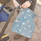 Tiny Twinkle Mess-Proof Waterproof Wet Dry Bag | 2-Pack Reusable Wet Bags for Swimsuits & Baby Clothes | Leakproof Wet Bag for Travel & Diaper Changes for Baby (Space, Ice Blue)