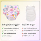 Baby Cotton Training Pants 6 Packs Toilet Training Underpants Absorbent Toddler Potty Training Underwear 2T-5T