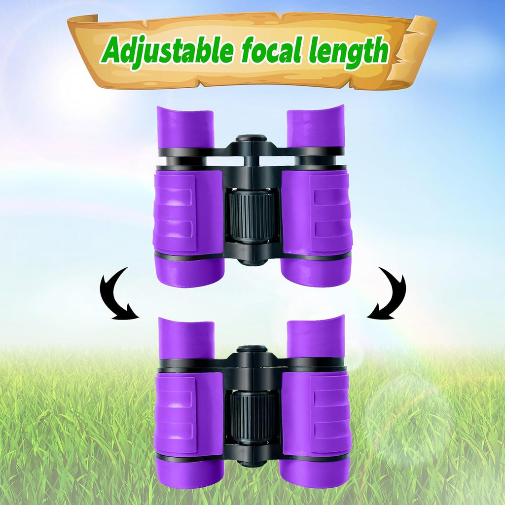 Binocular for Kids, Kids Binoculars for Ages 3-12 Boys Girls, Outdoor Gifts Toys for Kids- Perfect for Bird Watching, Camping, and Outdoor Exploration, Purple