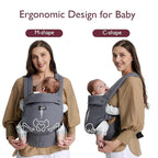 Momcozy Baby Carrier - Ergonomic, Cozy and Lightweight Carrier for 3-24 Months, Effortless to Put On, Ideal for Hands-Free Parenting, Enhanced Lumbar Support, Purehug for Infant to Toddler, Grey