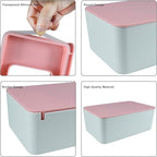 Diaper Wipes Dispenser, Tissue Storage Box Case, Wet Wipe Dispenser Holder with Lid for Home, Office, Cars (Pink)